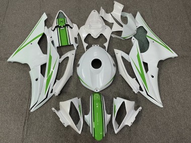Online 2008-2016 Yamaha R6 Fairings - Gloss White and Green