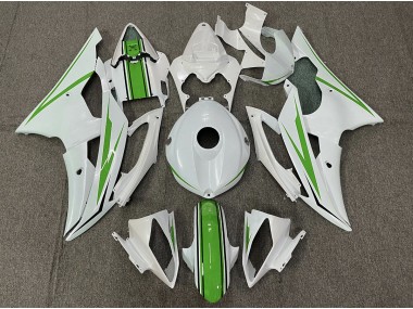 Online 2008-2016 Yamaha R6 Fairings - Gloss White and Green