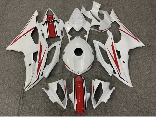 Online 2008-2016 Yamaha R6 Fairings - Gloss White and Red