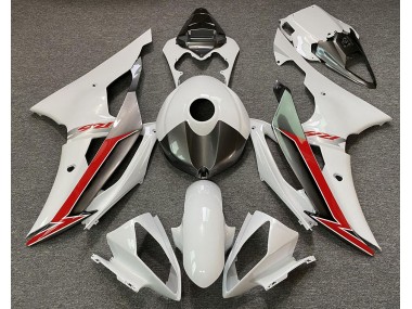 Online 2008-2016 Yamaha R6 Fairings - Gloss White Silver and Red