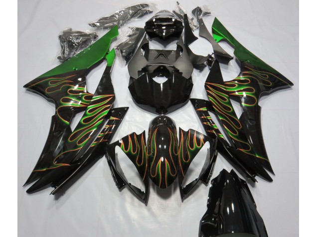 Online 2008-2016 Yamaha R6 Fairings - Green Flame Online 2008-2016 Yamaha R6 Fairings - Green Flame