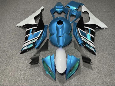 Online 2008-2016 Yamaha R6 Fairings - Light Blue Black and White OEM Style