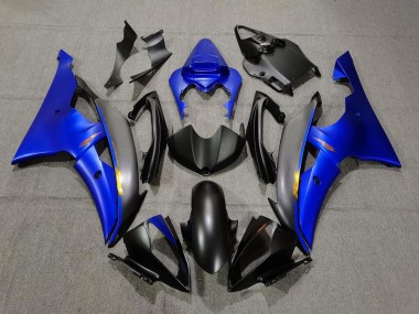 Online 2008-2016 Yamaha R6 Fairings - Matte Black and Blue