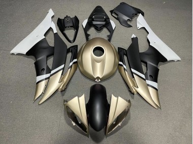 Online 2008-2016 Yamaha R6 Fairings - Matte Black and Gold