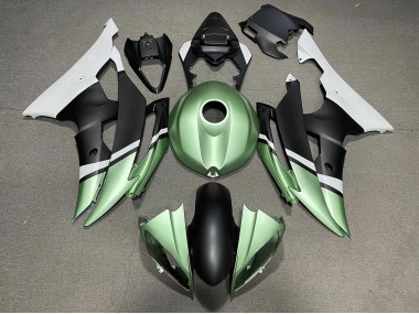 Online 2008-2016 Yamaha R6 Fairings - Matte Black and Green