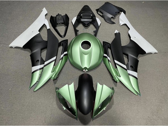 Online 2008-2016 Yamaha R6 Fairings - Matte Black and Green Online 2008-2016 Yamaha R6 Fairings - Matte Black and Green