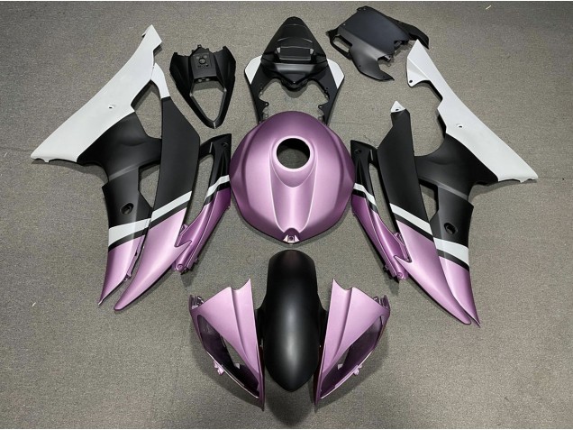 Online 2008-2016 Yamaha R6 Fairings - Matte Black and Light Purple Online 2008-2016 Yamaha R6 Fairings - Matte Black and Light Purple