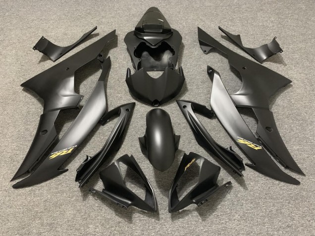 Online 2008-2016 Yamaha R6 Fairings - Matte Black with Gold Logo Online 2008-2016 Yamaha R6 Fairings - Matte Black with Gold Logo