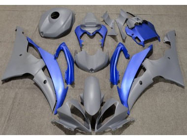 Online 2008-2016 Yamaha R6 Fairings - Matte Grey & Blue