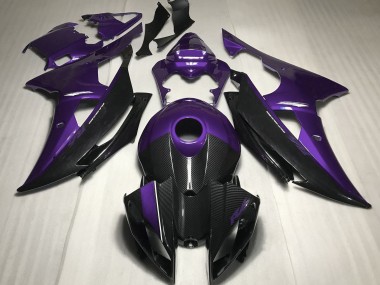 Online 2008-2016 Yamaha R6 Fairings - Purple w Carbon Style