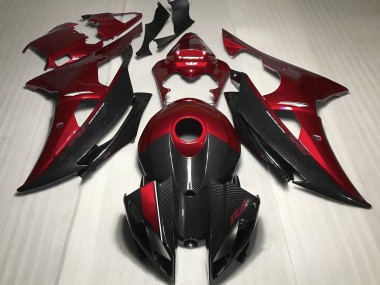 Online 2008-2016 Yamaha R6 Fairings - Red w Carbon Style