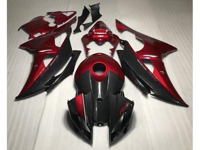 Online 2008-2016 Yamaha R6 Fairings - Red w Carbon Style Online 2008-2016 Yamaha R6 Fairings - Red w Carbon Style