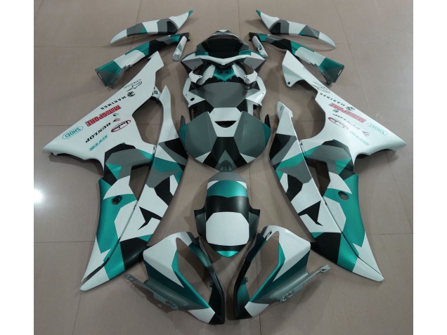 Online 2008-2016 Yamaha R6 Fairings - Seafoam Green Snow Camo Online 2008-2016 Yamaha R6 Fairings - Seafoam Green Snow Camo