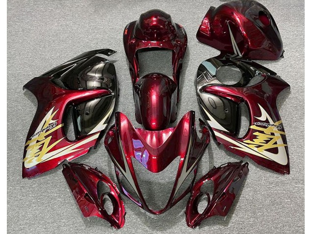 Online 2008-2019 Suzuki GSXR 1300 Fairings - Deep Red & Gold