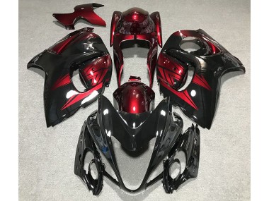 Online 2008-2019 Suzuki GSXR 1300 Fairings - Gloss Black and Deep Red