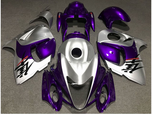 Online 2008-2019 Suzuki GSXR 1300 Fairings - Gloss Purple and Silver Online 2008-2019 Suzuki GSXR 1300 Fairings - Gloss Purple and Silver