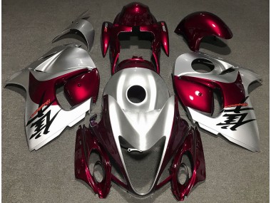Online 2008-2019 Suzuki GSXR 1300 Fairings - Gloss Red and Silver
