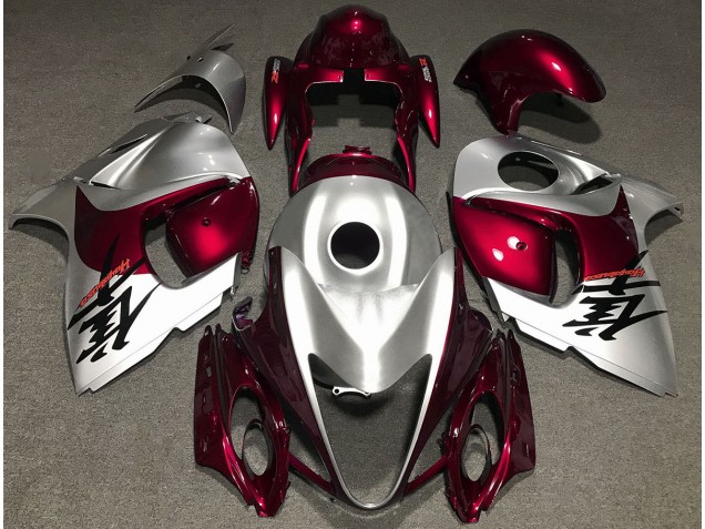 Online 2008-2019 Suzuki GSXR 1300 Fairings - Gloss Red and Silver