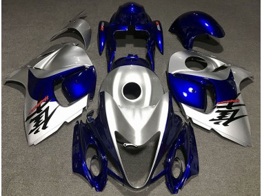 Online 2008-2019 Suzuki GSXR 1300 Fairings - Gloss Silver and Blue