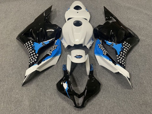 Online 2009-2012 Honda CBR600RR Fairings - Black Blue and White Online 2009-2012 Honda CBR600RR Fairings - Black Blue and White