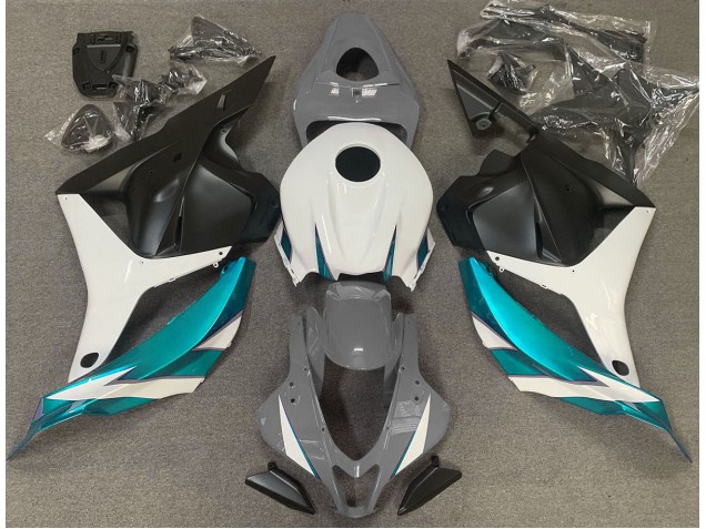 Online 2009-2012 Honda CBR600RR Fairings - Gloss Grey White and Light Blue Online 2009-2012 Honda CBR600RR Fairings - Gloss Grey White and Light Blue