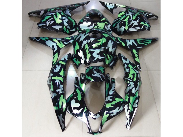 Online 2009-2012 Honda CBR600RR Fairings - Green Snow Camo Online 2009-2012 Honda CBR600RR Fairings - Green Snow Camo