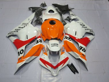 Online 2009-2012 Honda CBR600RR Fairings - Light Orange and White Repsol