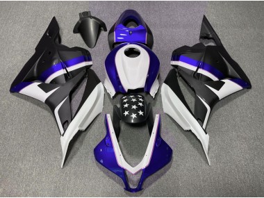 Online 2009-2012 Honda CBR600RR Fairings - Matte Black and Dark Blue Star