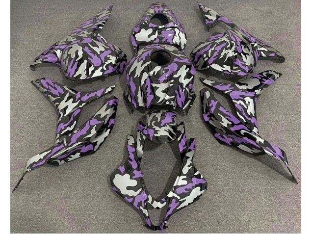 Online 2009-2012 Honda CBR600RR Fairings - Purple and Silver Camo Online 2009-2012 Honda CBR600RR Fairings - Purple and Silver Camo