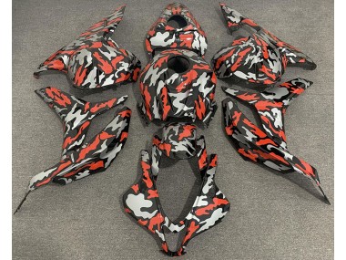 Online 2009-2012 Honda CBR600RR Fairings - Red Grey Camo