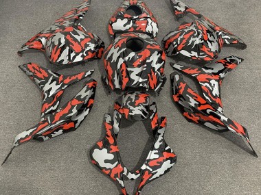 Online 2009-2012 Honda CBR600RR Fairings - Red Grey Camo