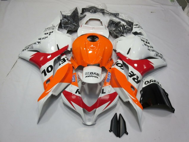 Online 2009-2012 Honda CBR600RR Fairings - White Orange Repsol Online 2009-2012 Honda CBR600RR Fairings - White Orange Repsol