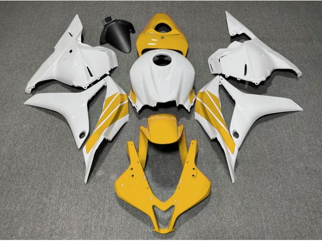 Online 2009-2012 Honda CBR600RR Fairings - Yellow and White Side Stripe Online 2009-2012 Honda CBR600RR Fairings - Yellow and White Side Stripe