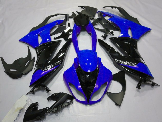 Online 2009-2012 Kawasaki ZX6R Fairings - Gloss Blue and Black Online 2009-2012 Kawasaki ZX6R Fairings - Gloss Blue and Black