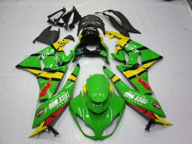 Online 2009-2012 Kawasaki ZX6R Fairings - Green Yellow