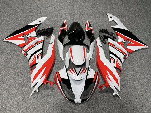 Online 2009-2012 Kawasaki ZX6R Fairings - Red White and Black Zag Online 2009-2012 Kawasaki ZX6R Fairings - Red White and Black Zag