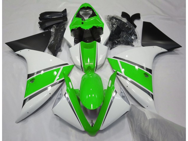 Online 2009-2012 Yamaha R1 Fairings - Gloss White and Green