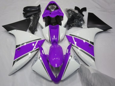 Online 2009-2012 Yamaha R1 Fairings - Gloss White and Purple