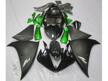Online 2009-2012 Yamaha R1 Fairings - Matte Black & Green