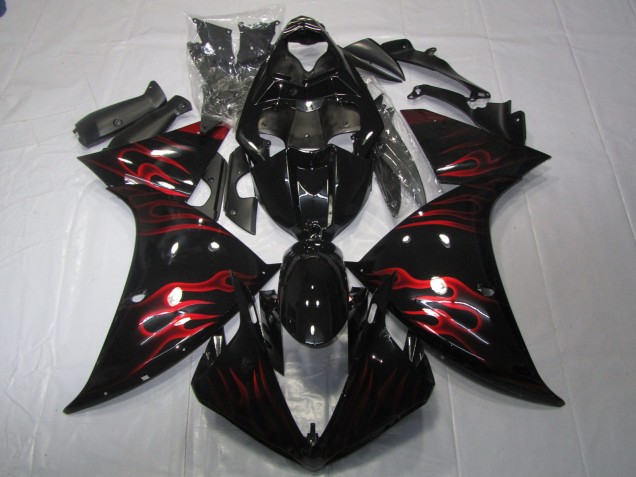 Online 2009-2012 Yamaha R1 Fairings - Red Flame