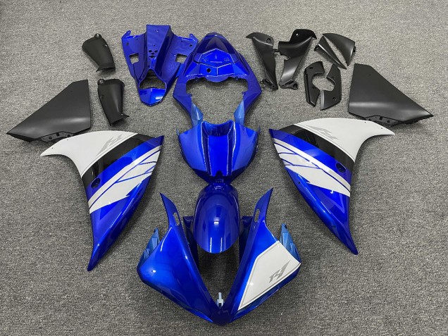 Online 2009-2012 Yamaha R1 Fairings - White and Blue Gloss with Black Lowers Online 2009-2012 Yamaha R1 Fairings - White and Blue Gloss with Black Lowers