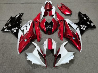 Online 2009-2016 BMW S1000RR Fairings - Candy Red and White