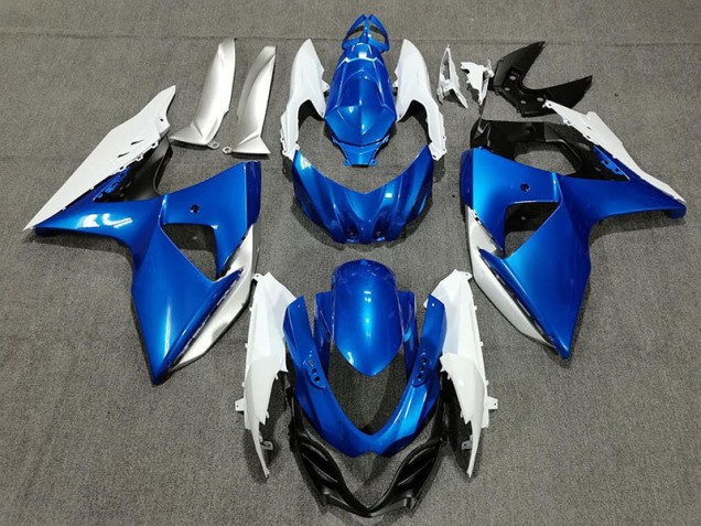 Online 2009-2016 Suzuki GSXR 1000 Fairings - Blue White and Silver Online 2009-2016 Suzuki GSXR 1000 Fairings - Blue White and Silver