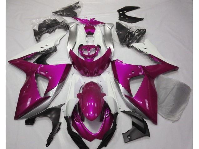 Online 2009-2016 Suzuki GSXR 1000 Fairings - Gloss Pink & White Online 2009-2016 Suzuki GSXR 1000 Fairings - Gloss Pink & White