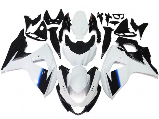 Online 2009-2016 Suzuki GSXR 1000 Fairings - Gloss White and Black with Red logo Online 2009-2016 Suzuki GSXR 1000 Fairings - Gloss White and Black with Red logo