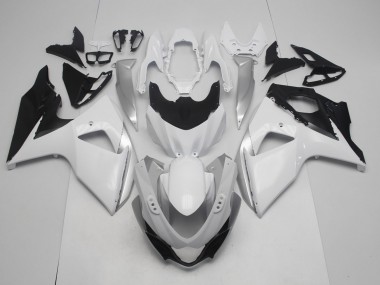 Online 2009-2016 Suzuki GSXR 1000 Fairings - Gloss White and Silver