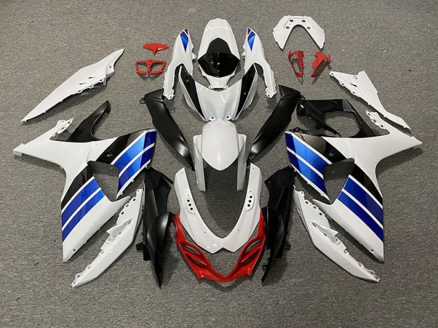 Online 2009-2016 Suzuki GSXR 1000 Fairings - Gloss White Blue Black and Red