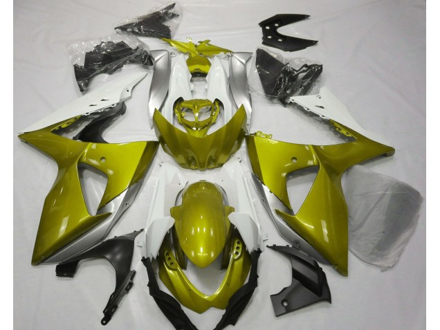 Online 2009-2016 Suzuki GSXR 1000 Fairings - Gloss Yellow & White Online 2009-2016 Suzuki GSXR 1000 Fairings - Gloss Yellow & White