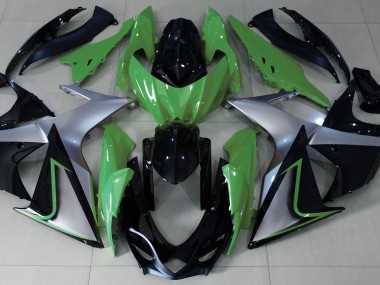 Online 2009-2016 Suzuki GSXR 1000 Fairings - Green Silver and Black