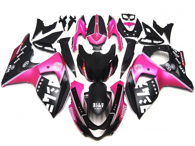 Online 2009-2016 Suzuki GSXR 1000 Fairings - Matte Pink Custom Logos